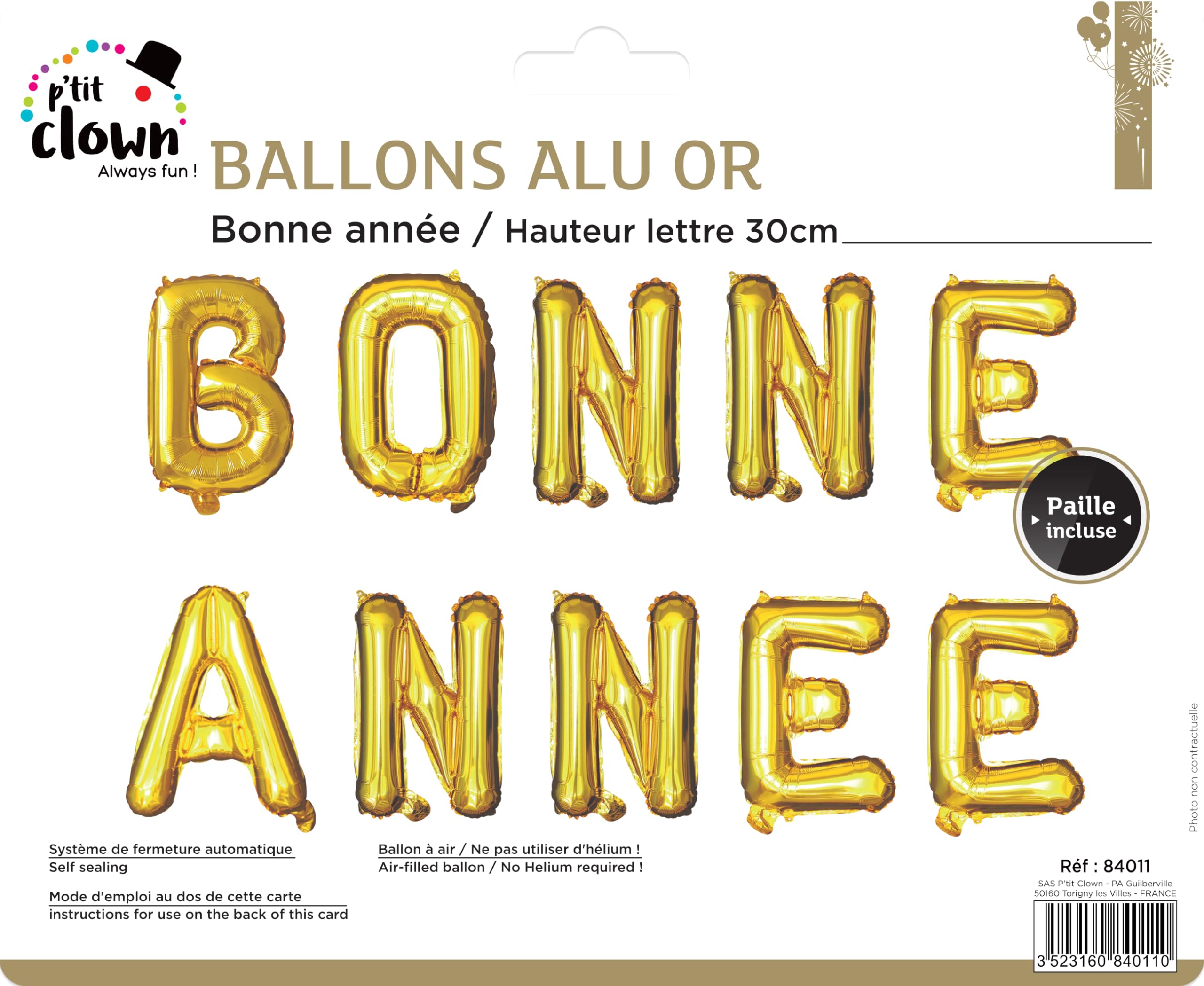ptit-clown-re84011-folienballon-frohes-jahr-mylar-gold image 2