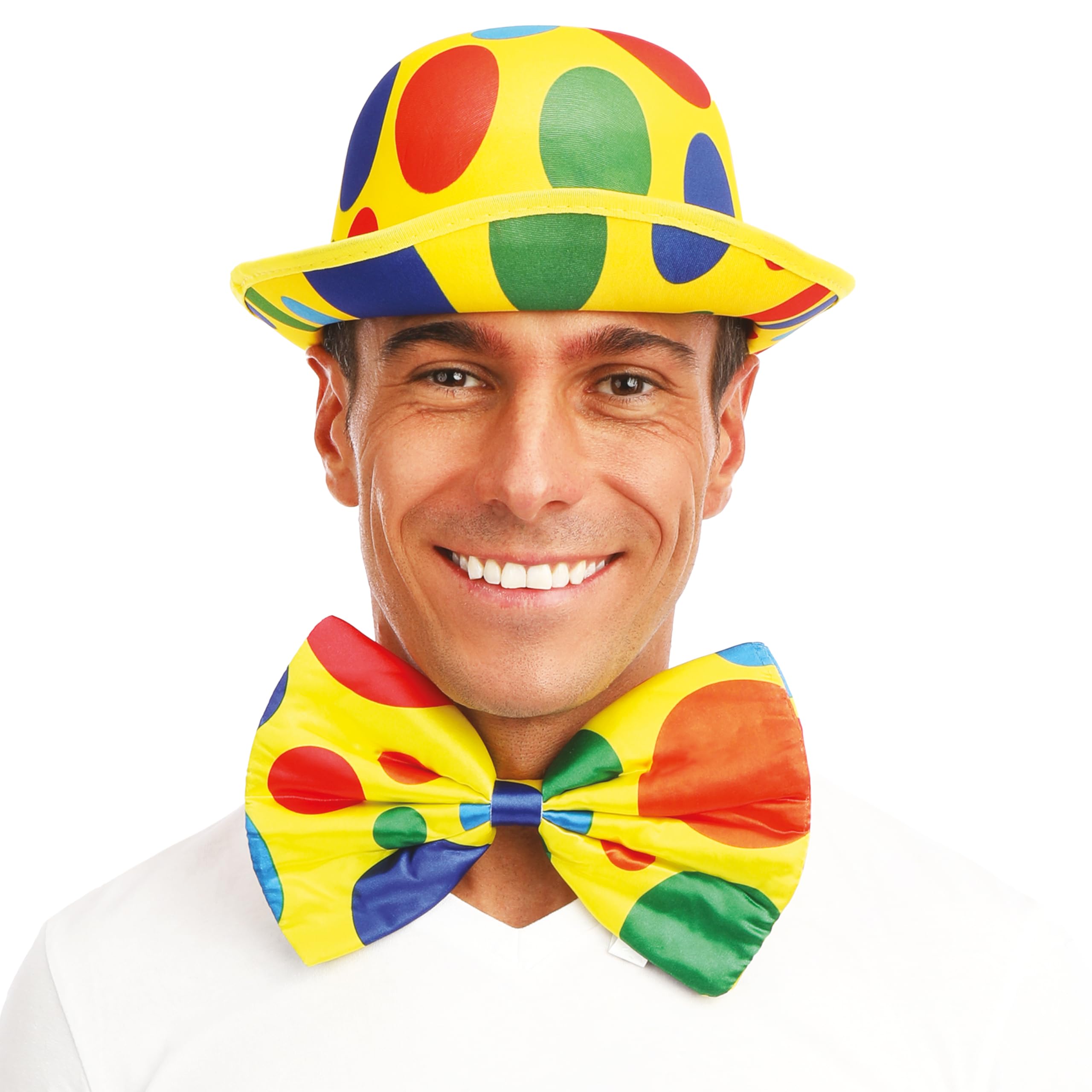 p-tit-clown-melone-gelb-gepunktet-clown-hut-polyester image 6