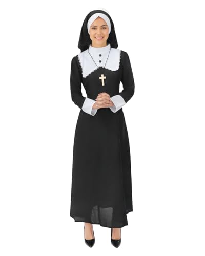 ptit-clown-luxuri-ses-nonnenkost-m-f-r-erwachsene-kost-m-schwarz-polyester image 7