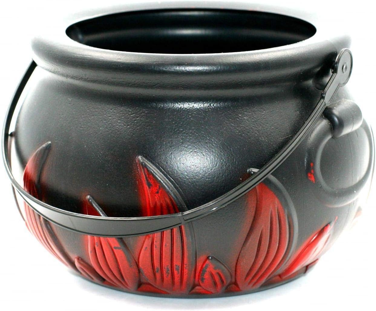 ptit-clown-hexenkessel-17-cm-mit-flammeneffekt-halloween-deko-schwarz image 2