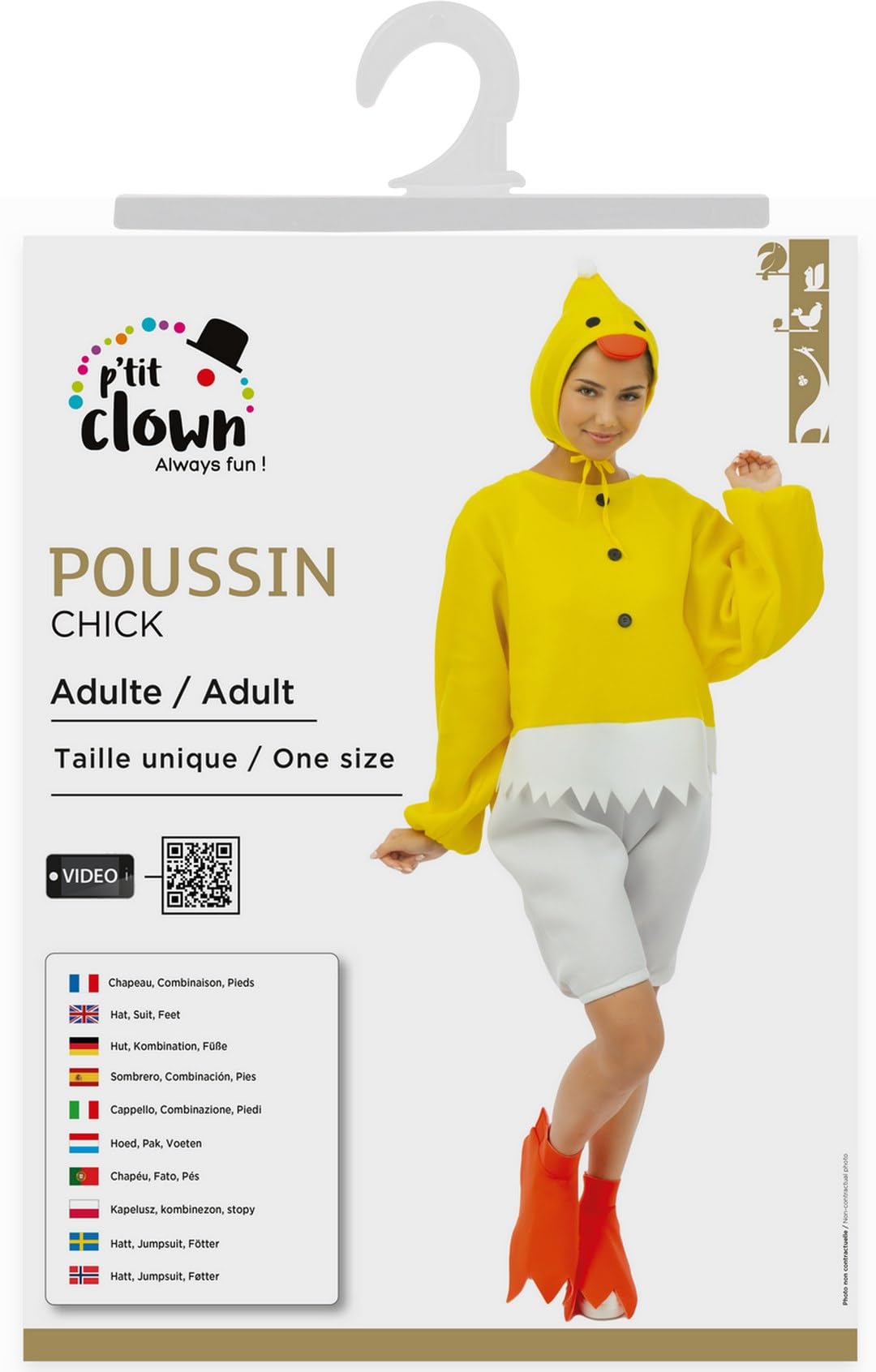 p-tit-clown-erwachsenenkost-m-gelb-wei-kost-m image 5