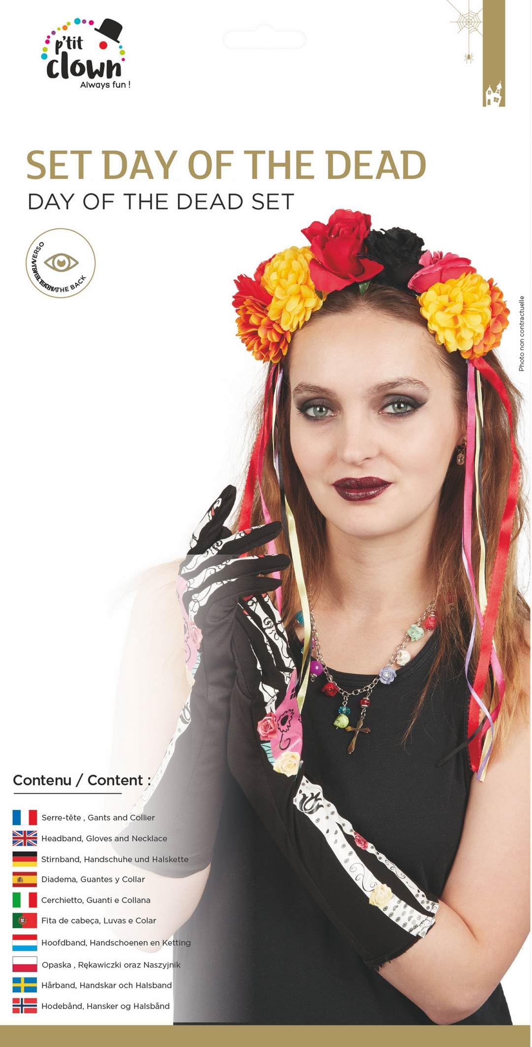 ptit-clown-30046-day-of-the-dead-kost-mset-damen-mit-haarreif image 3