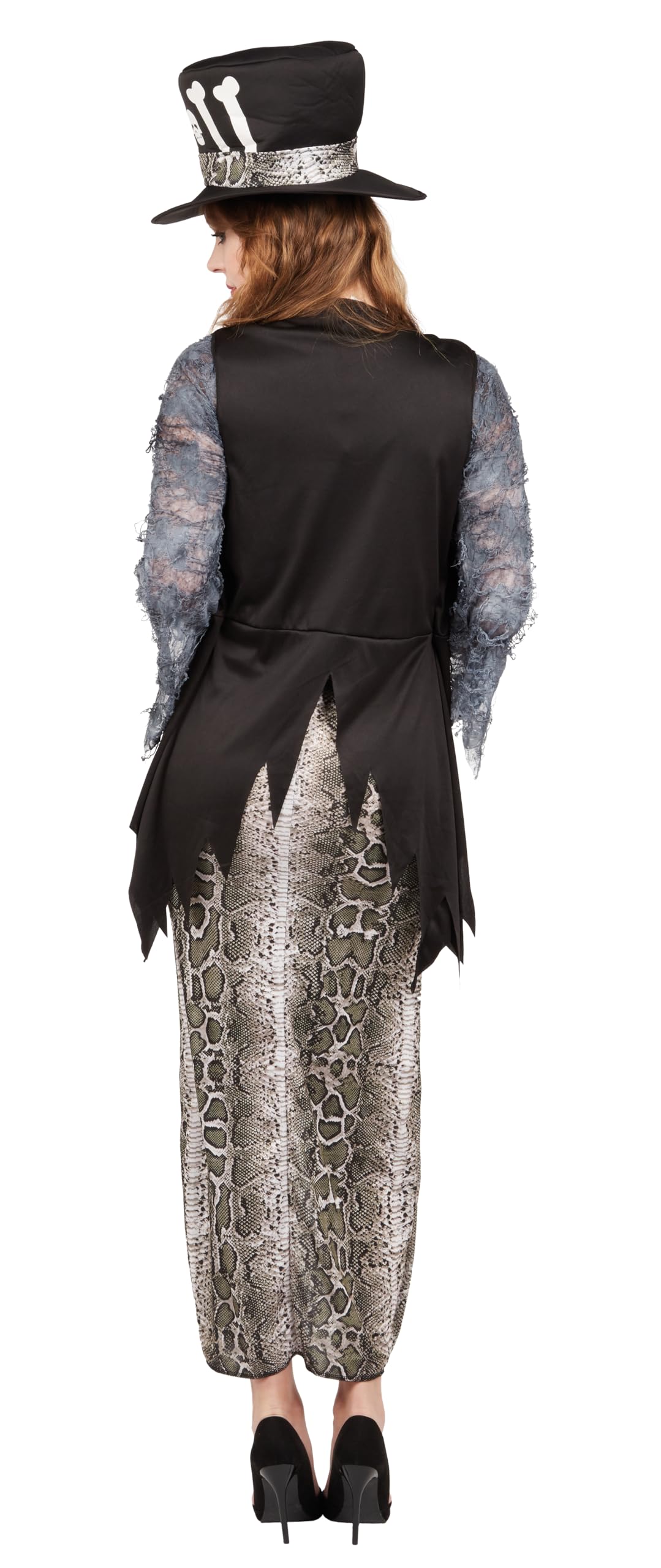 ptit-clown-voodoo-kost-m-damen-kleid-hut-mit-knochen image 3