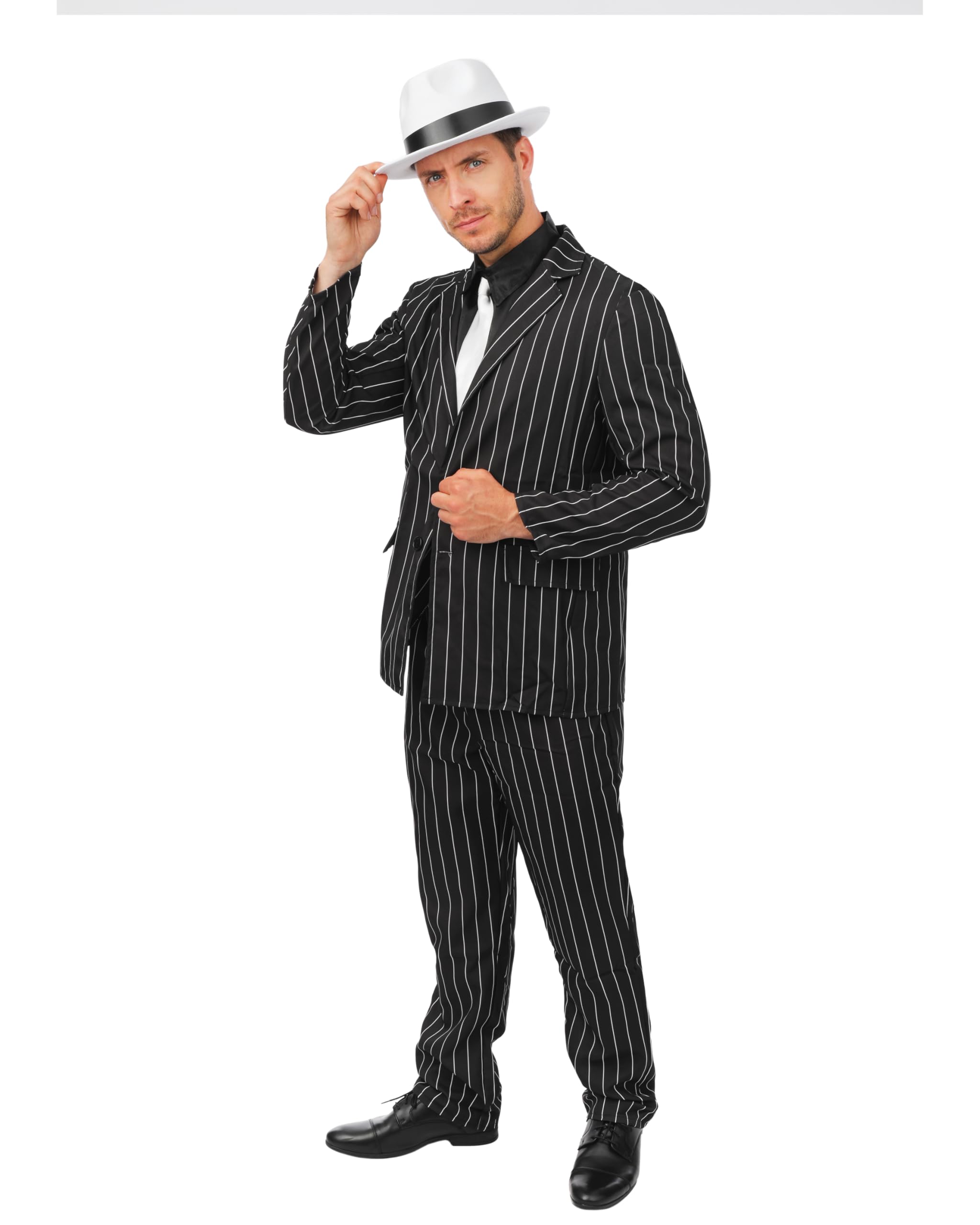 ptit-clown-gangster-kost-m-nadelstreifen-schwarz-l-xl image 5