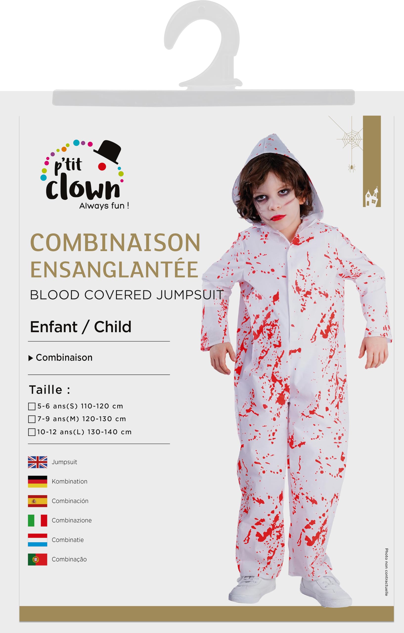 p-tit-clown-halloween-kost-m-overall-kind-jumpsuit-f-r-cosplay-mottofeste image 3