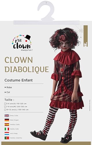 ptit-clown-clown-m-dchen-kost-m-kinder-mit-kleid-und-kragen image 7