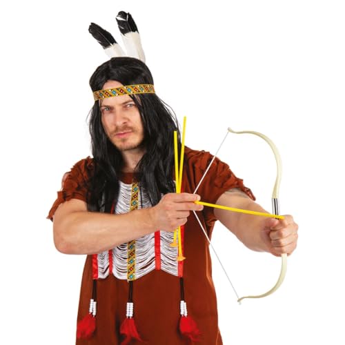 p-tit-clown-indianerbogen-wei-52-cm-mit-3-pfeilen-und-k-cher-kost-mset image 7