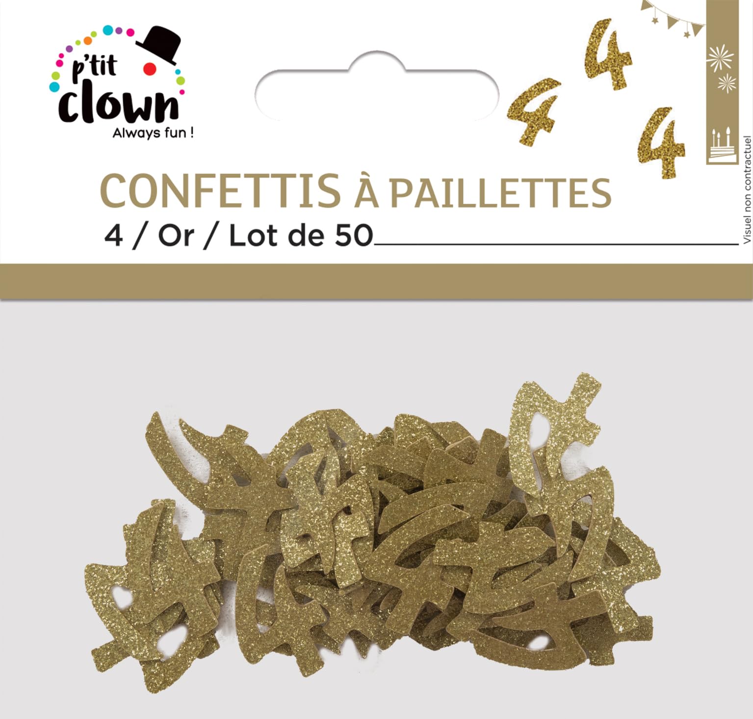 ptit-clown-glitzer-konfetti-zahl-4-gold-50-st-ck-partydekoration-zum-4-geburtsta image 2