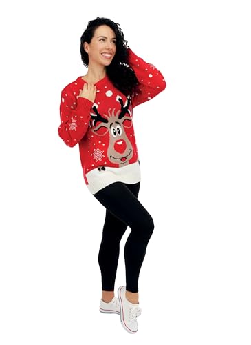 p-tit-clown-re48193-weihnachtspullover-damen-rot-mit-rentierkopf-gr-e-xl image 5