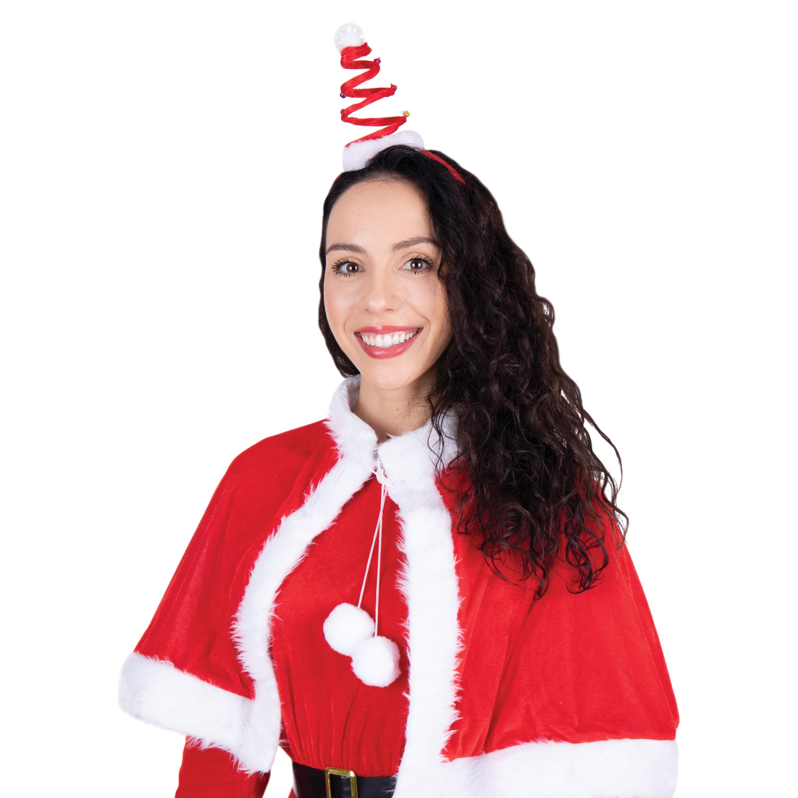 ptit-clown-weihnachtsbaum-haarreif-mit-glocke-rot-wei image 1