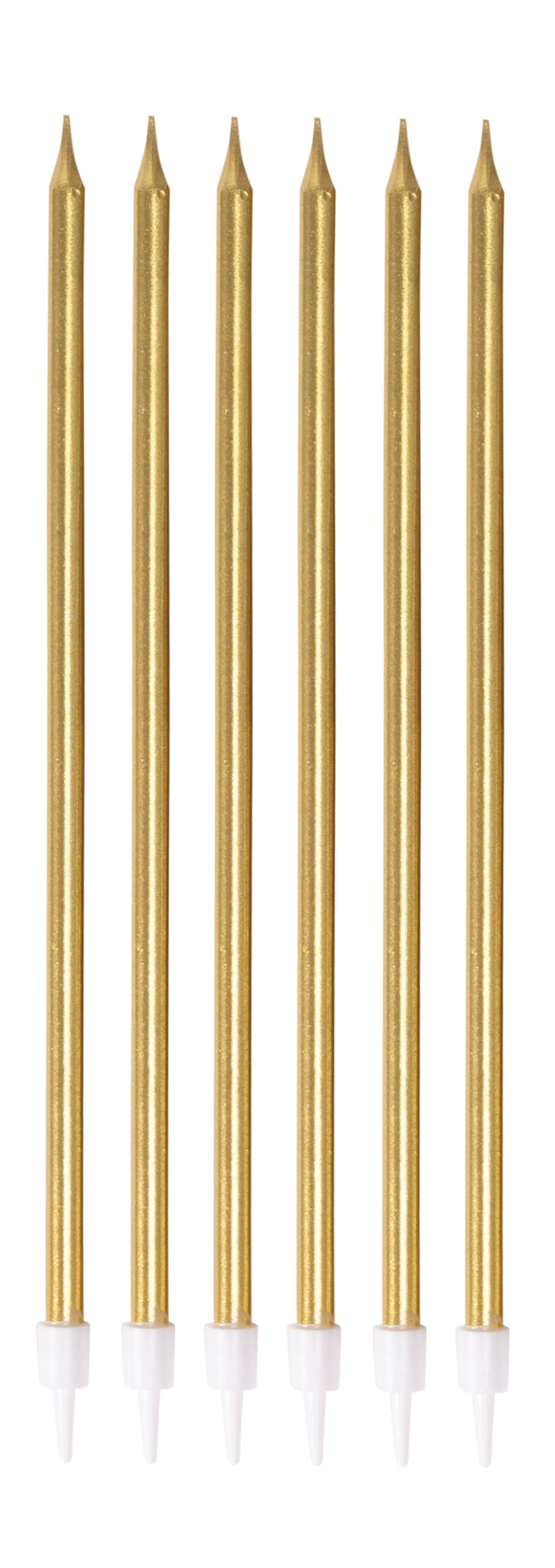 p-tit-clown-lange-stabkerzen-gold-6-st-ck image 2