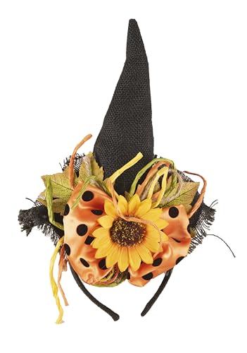 ptit-clown-22975-haarreif-mini-hut-mit-blumen-schwarz-orange-halloween image 7