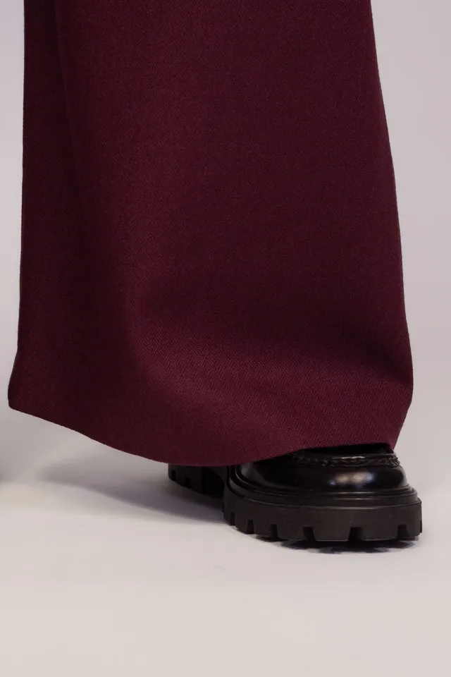 lotta-ludwigson-alva-pants-deep-burgundy-herringbone image 1