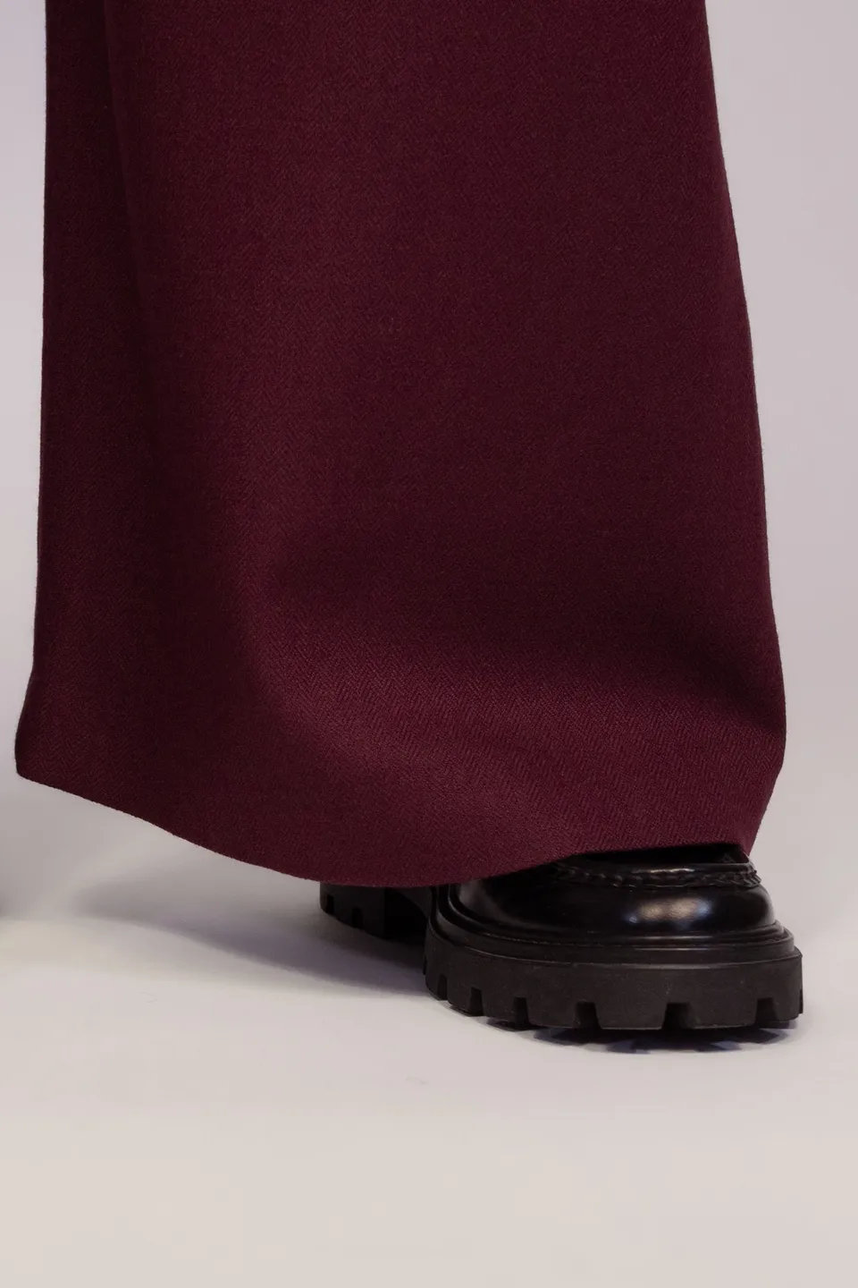 lotta-ludwigson-alva-pants-deep-burgundy-herringbone image 1