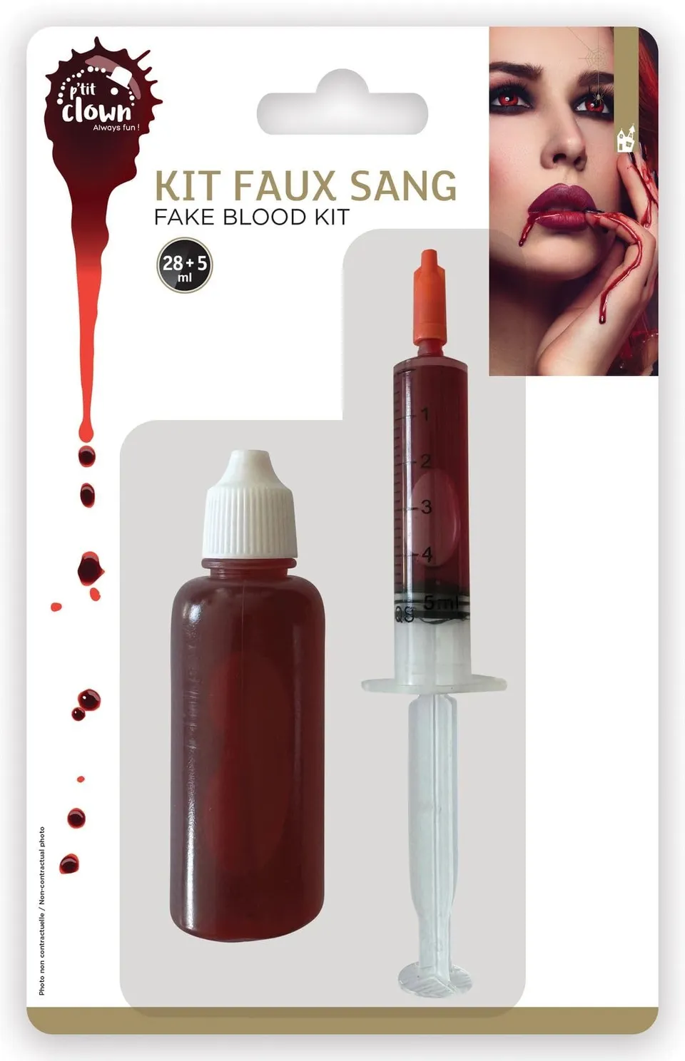 ptit-clown-24089-kunstblut-set-flasche-28-ml-spritze-5-ml-fake-blood image 1