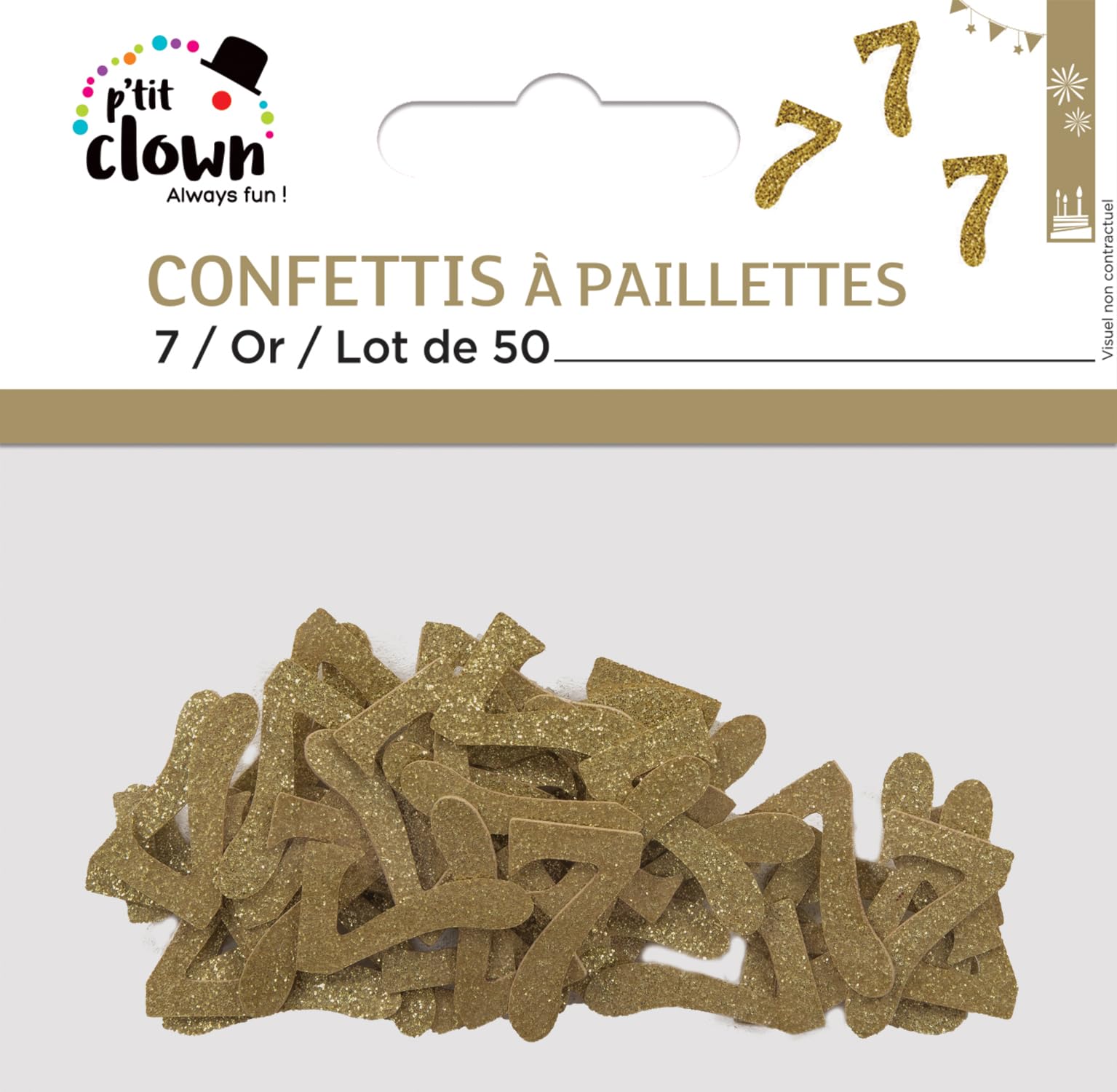 p-tit-clown-glitzer-konfetti-zahl-7-gold-50-st-ck image 2