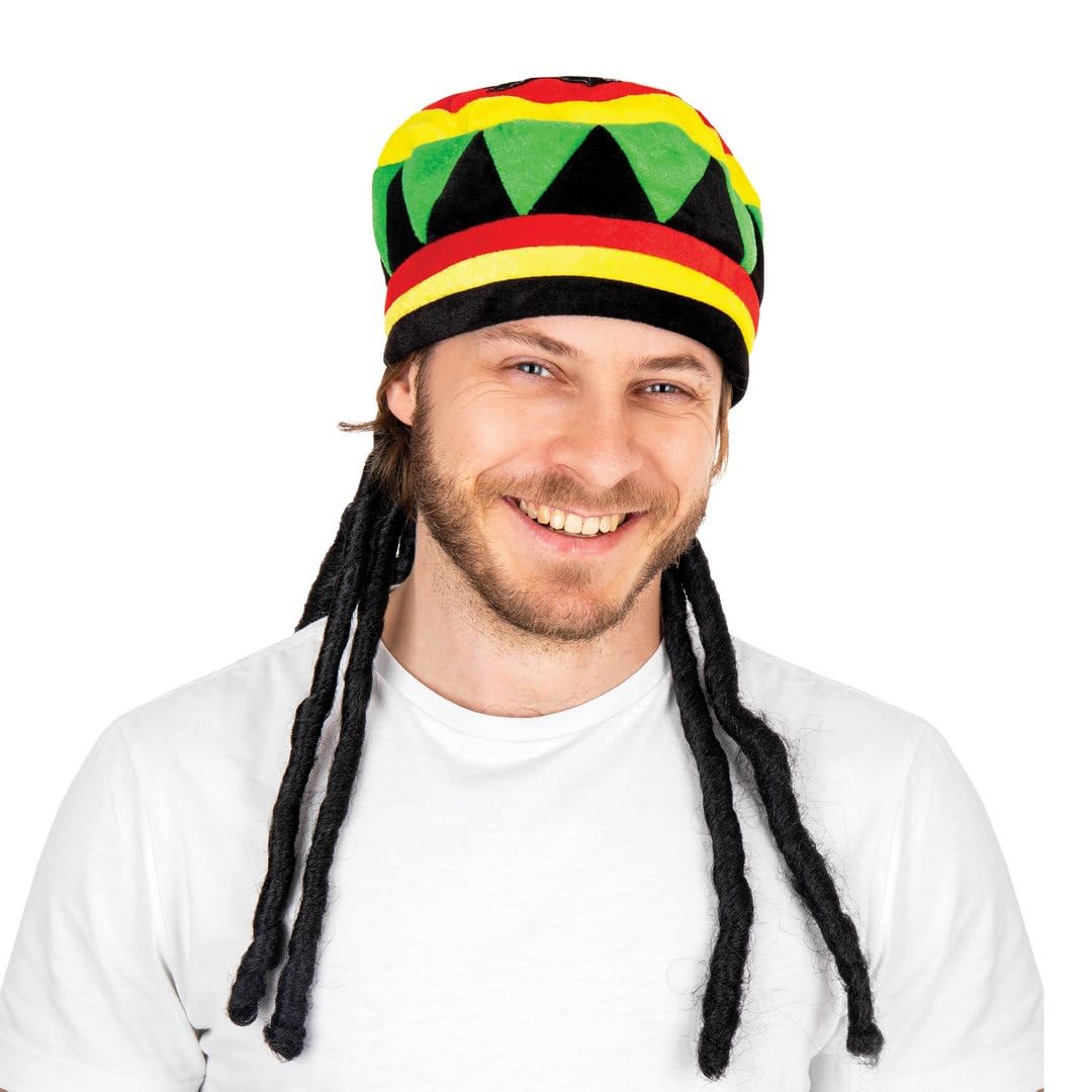 p-tit-clown-14782-barett-rasta-velours-mit-dreadlocks-erwachsene image 1