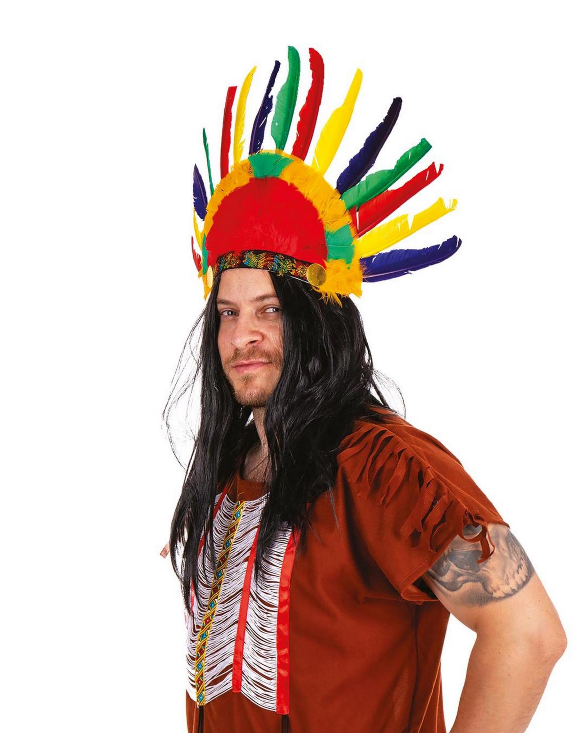 ptit-clown-18670-indianer-federschmuck-14-federn-mehrfarbig image 3