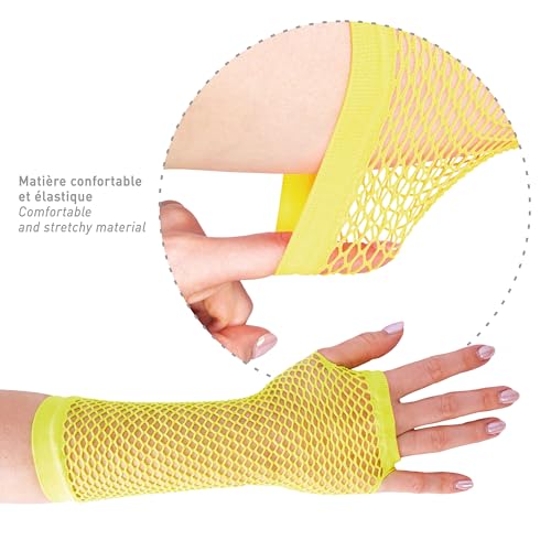 ptit-clown-lange-fingerlose-netzhandschuhe-neon-f-r-damen-25-cm image 7