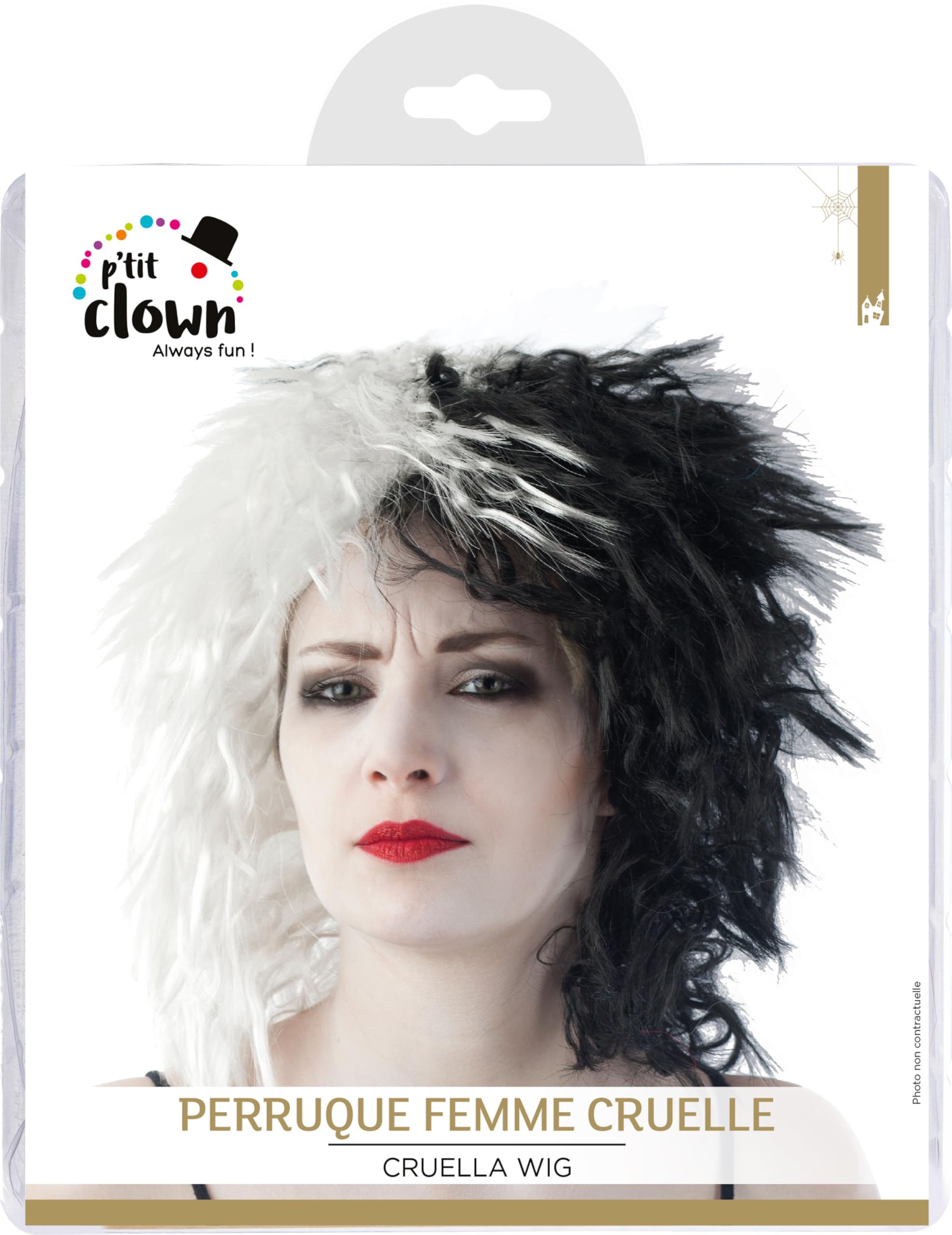 p-tit-clown-30720-cruella-per-cke-schwarz-wei-einheitsgr-e image 5