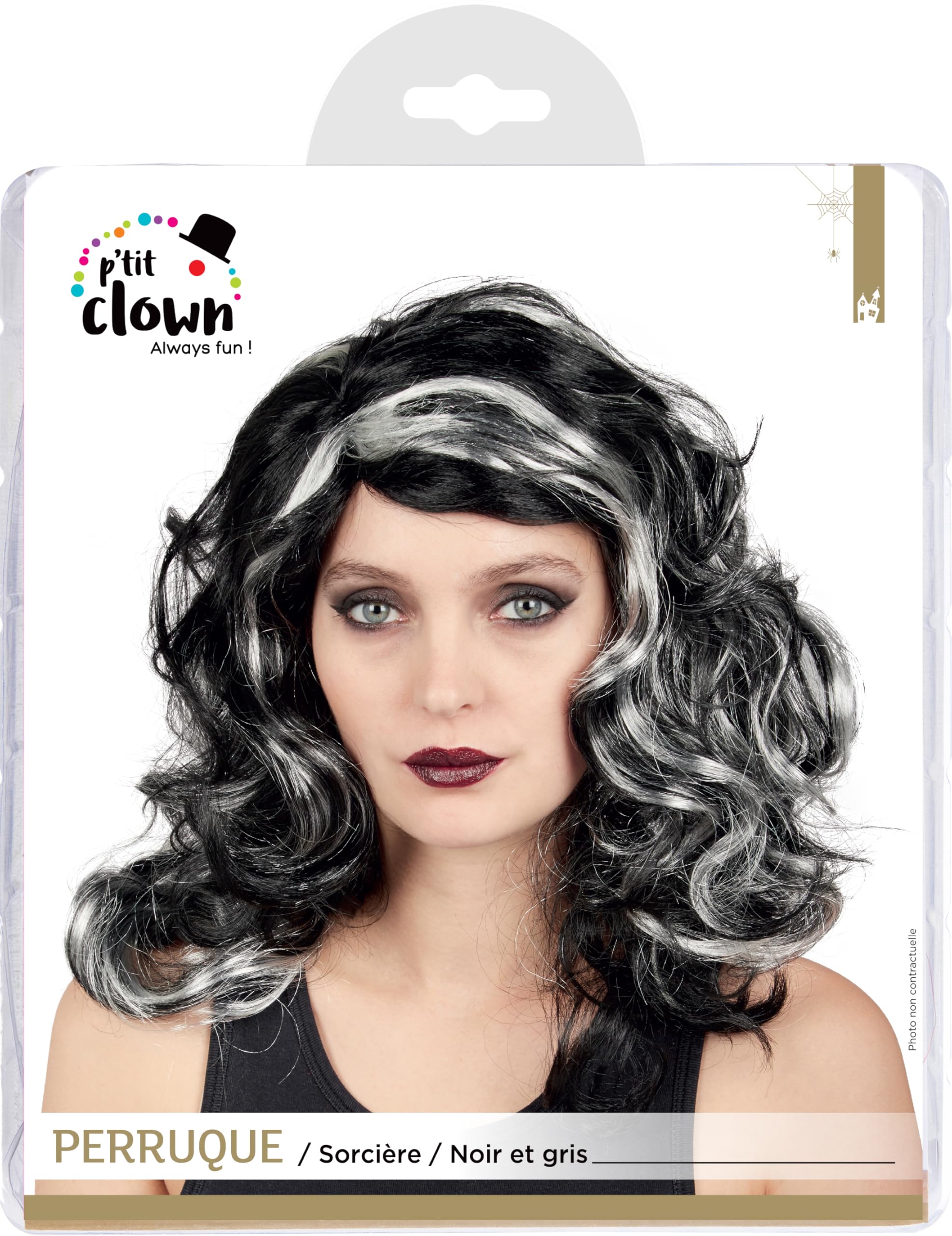p-tit-clown-re22174-hexen-per-cke-gewellt-schwarz-wei-mittellang image 4