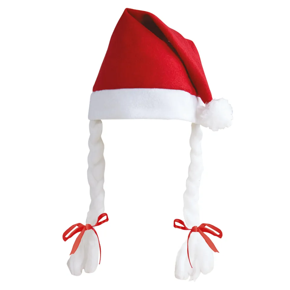 ptit-clown-weihnachtsm-tze-frau-weihnacht-rot-mit-z-pfen-erwachsene image 1