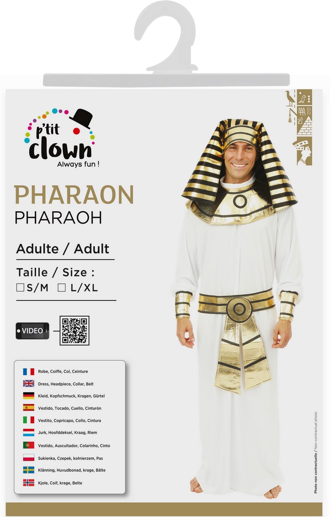 p-tit-clown-pharao-kost-m-herren-wei-erwachsenenkost-m-gypten image 6