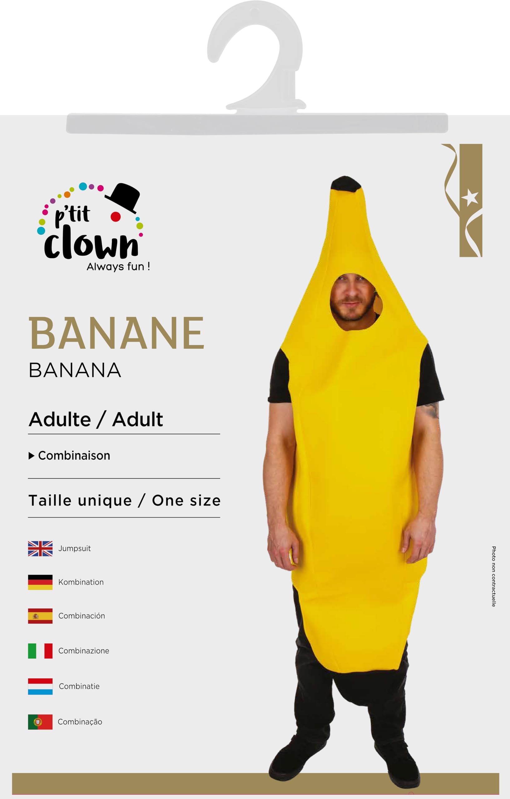 p-tit-clown-66767-bananen-kost-m-erwachsene-unisex-einheitsgr-e-polyester image 5