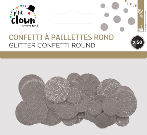 p-tit-clown-glitzer-konfetti-rund-silber-50-st-ck image 5