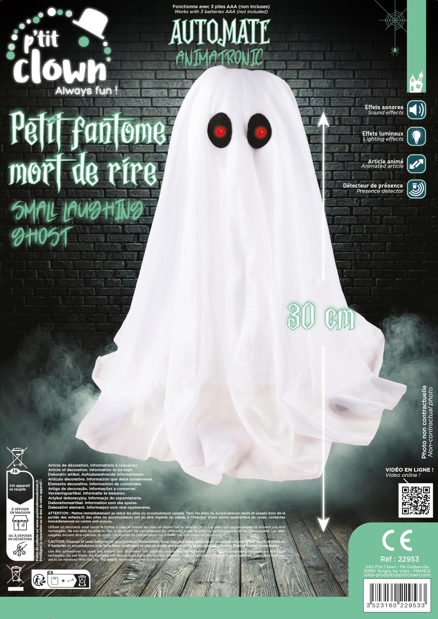 p-tit-clown-22953-animierter-halloween-geist-32-cm-mit-sound-und-licht image 3