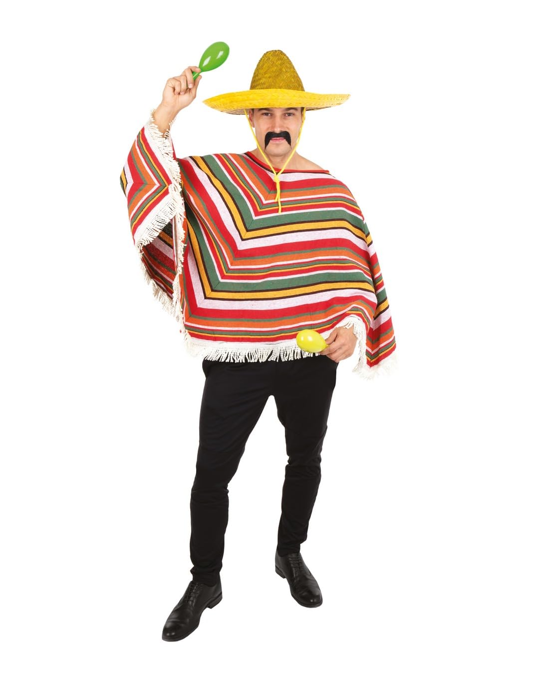 ptit-clown-91224-poncho-mexikanisch-erwachsene-mehrfarbig-einheitsgr-e image 2