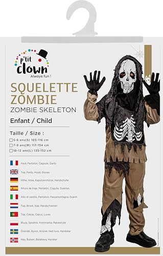 ptit-clown-kinder-skelett-zombie-kost-m-komplett-mit-handschuhen image 7