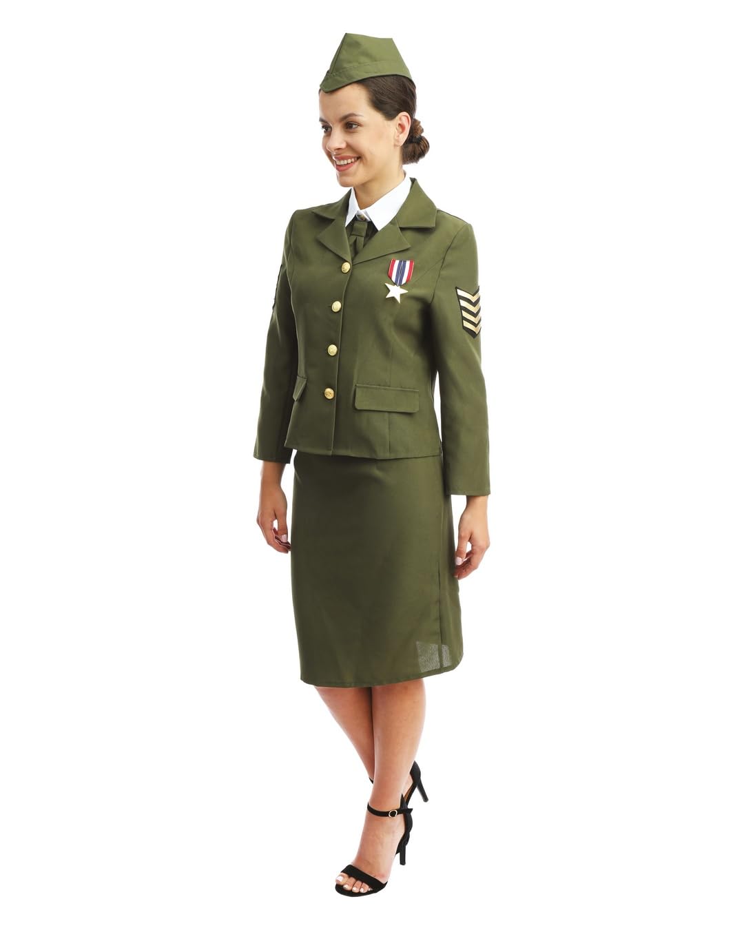 ptit-clown-us-army-offizier-kost-m-damen-gr-n-l-xl-d-day image 2