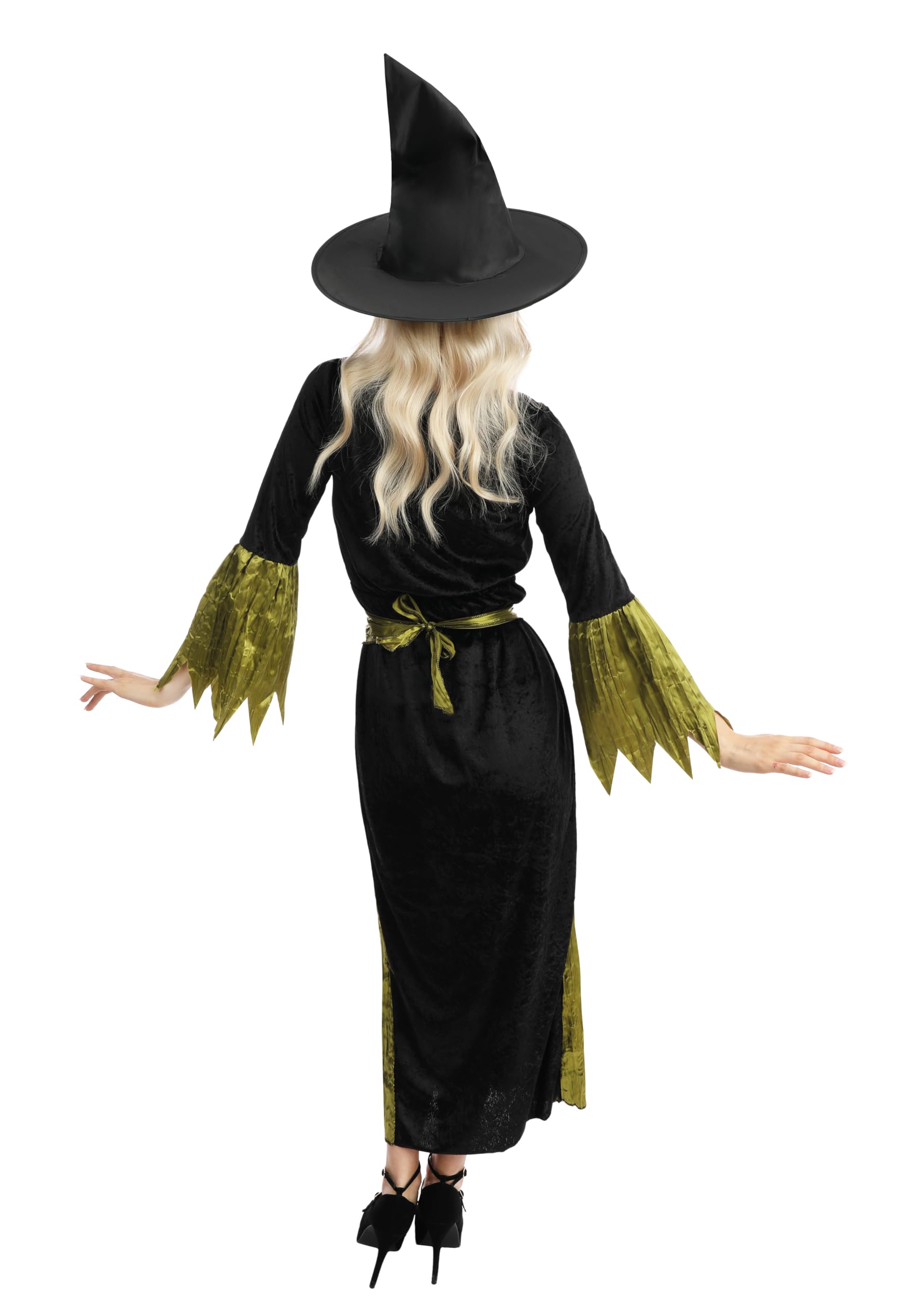 p-tit-clown-hexenkleid-damen-lang-schwarz-gr-n-gr-l-halloween image 3