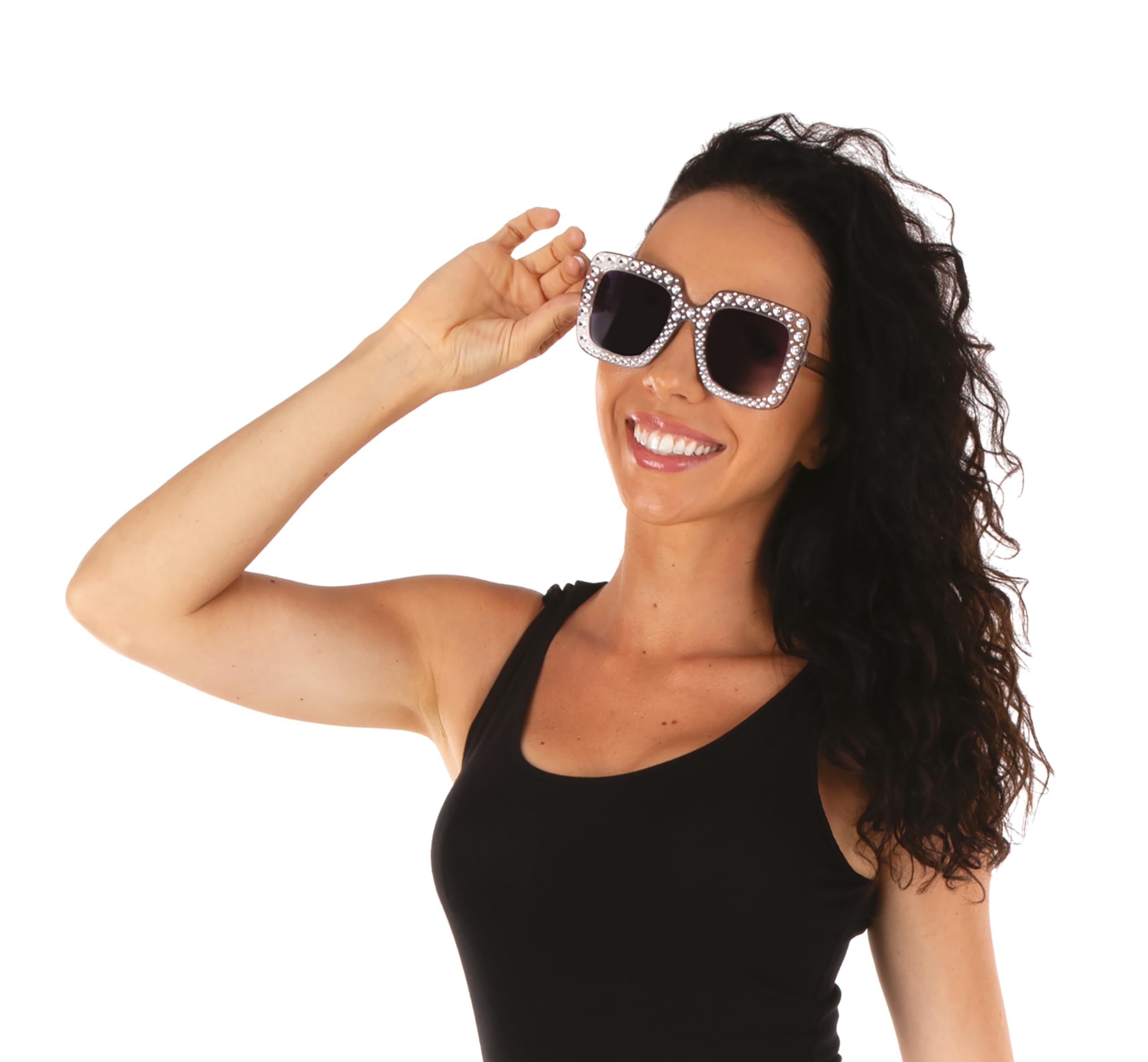 p-tit-clown-disco-brille-strass-silber-erwachsene image 4