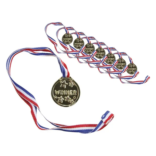 g-n-rique-35190-goldmedaille-mit-kordel-blau-wei-rot image 1