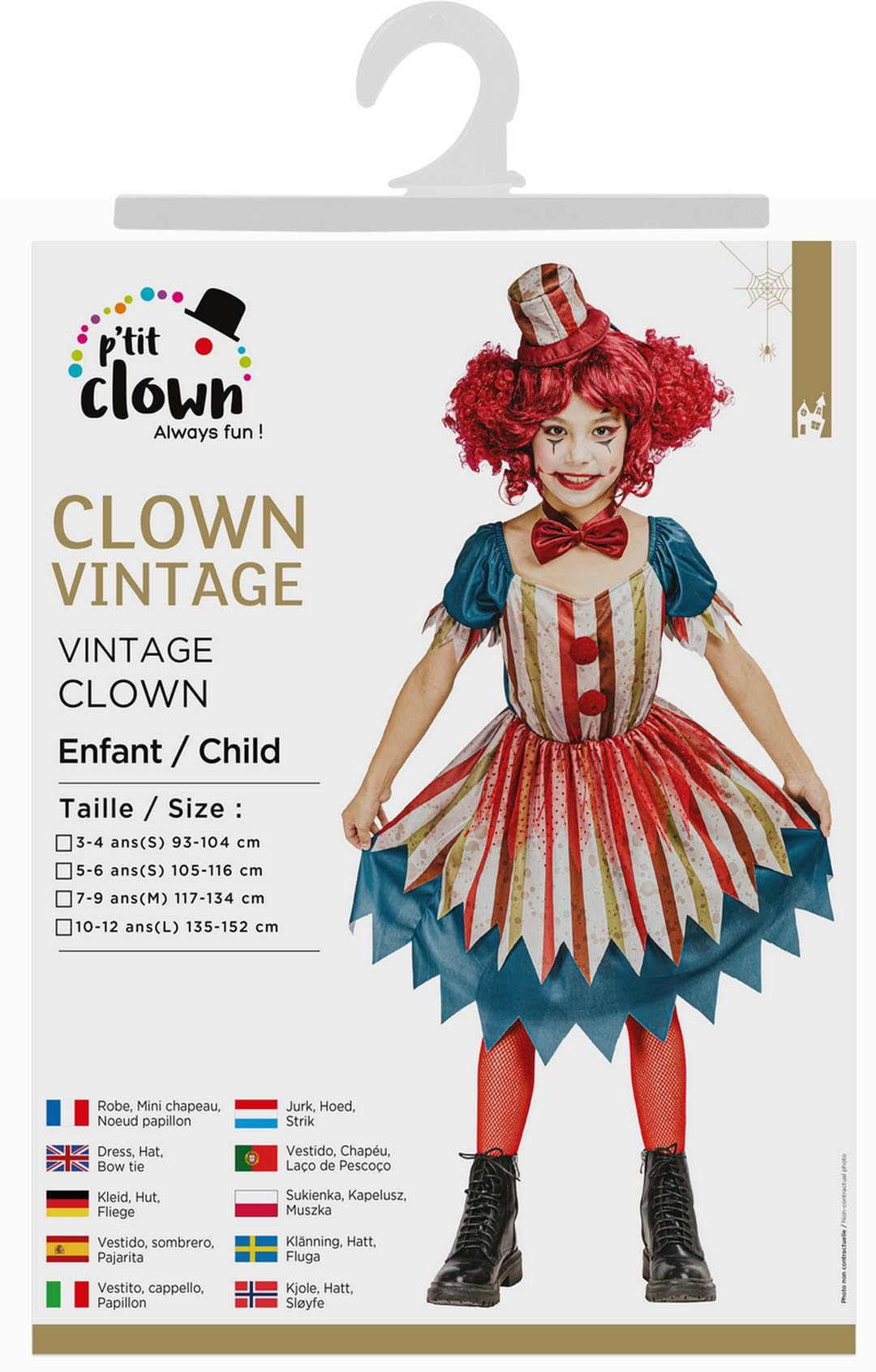 p-tit-clown-clown-vintage-kost-m-m-dchen-10-12-jahre image 3