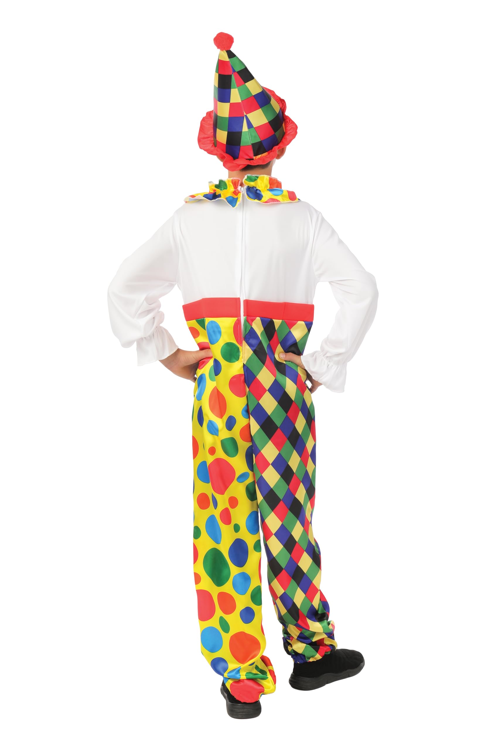 ptit-clown-clown-kost-m-kinder-10-12-jahre-overall-mit-hut image 3