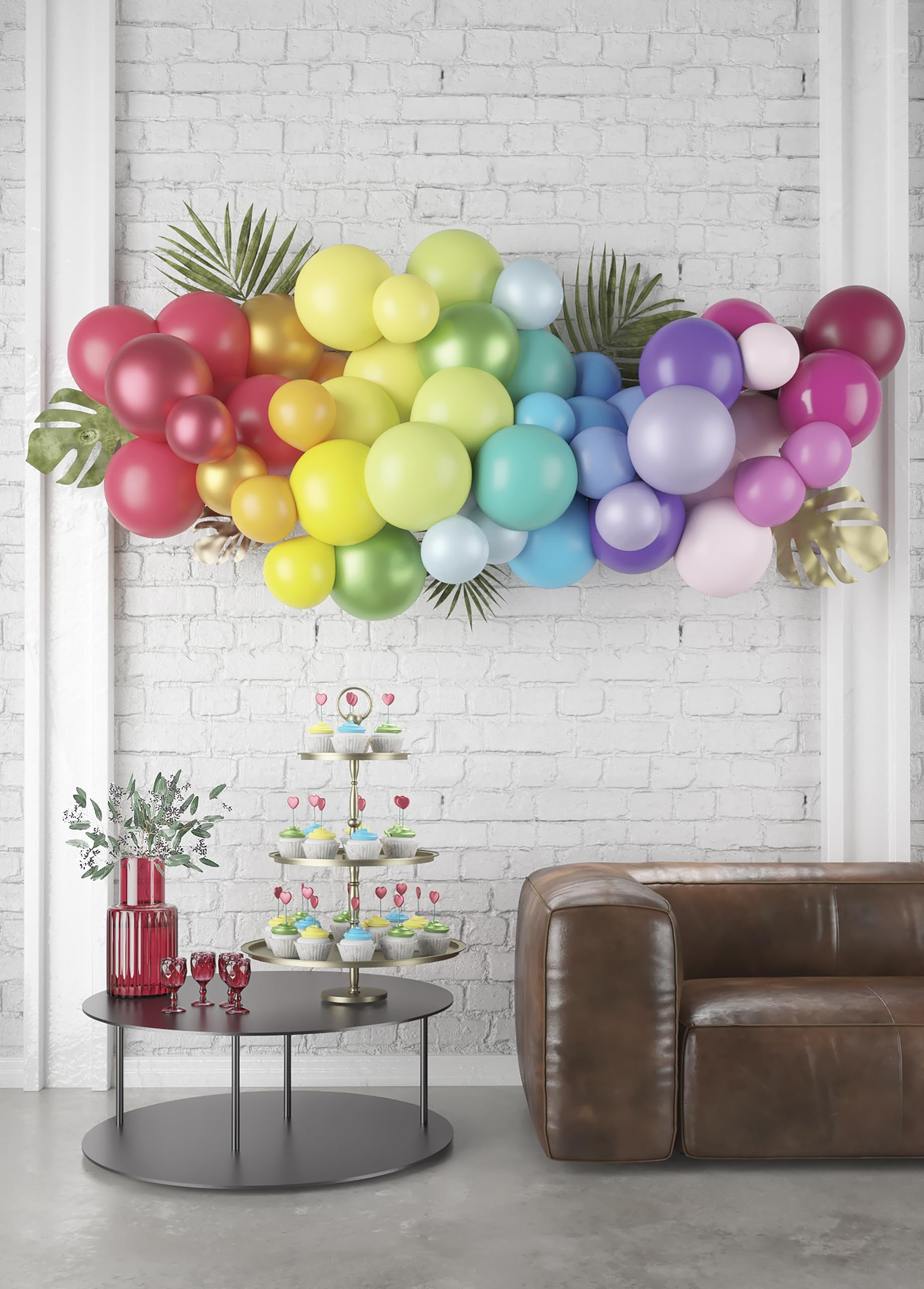 p-tit-clown-c-l-50-luftballons-set-regenbogen-naturlatex image 1