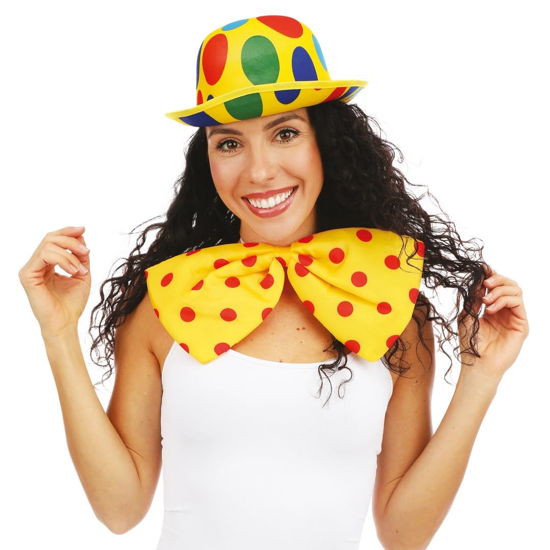 ptit-clown-60249-riesen-fliege-clown-mehrfarbig-gummiband image 1