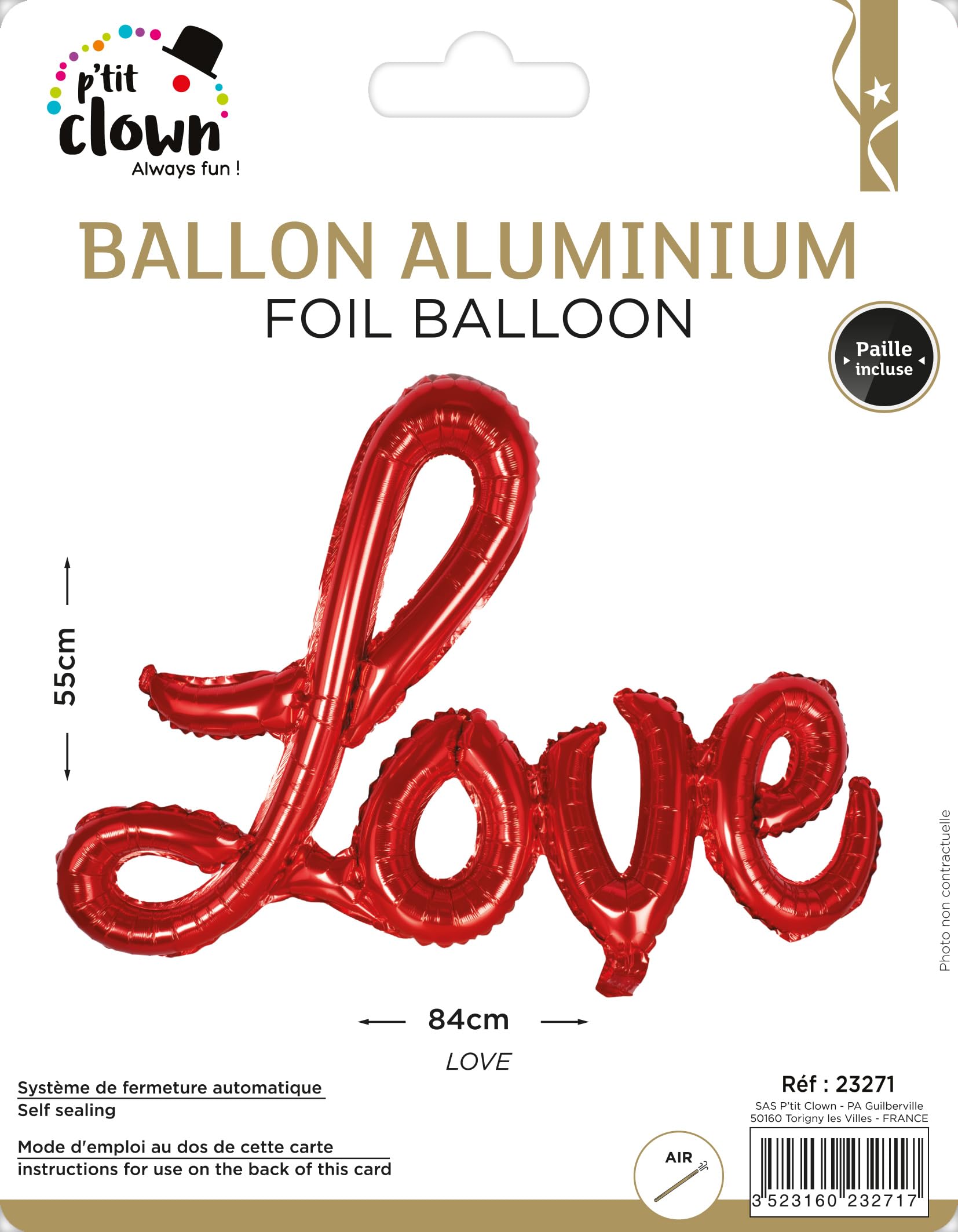 p-tit-clown-folienballon-love-rot image 2