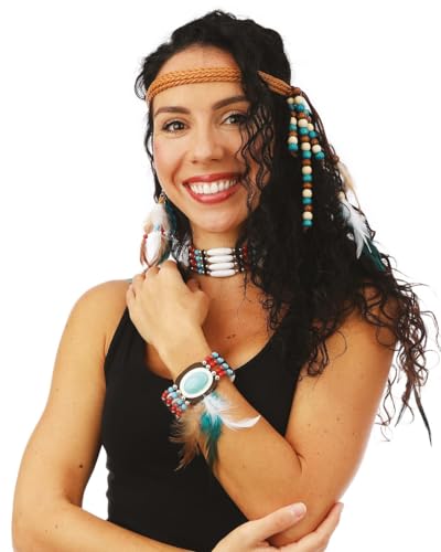 p-tit-clown-schmuck-set-damen-4-teilig-haarband-ohrringe-armband-halskette image 7