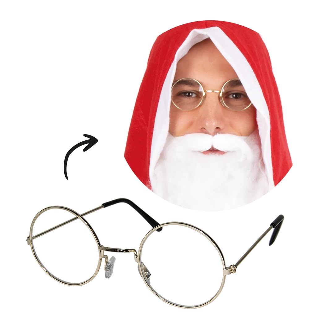 ptit-clown-gef-lschte-brille-gold-kost-mbrille-ohne-st-rke-unisex image 4
