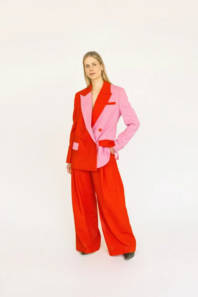lotta-ludwigson-alva-blazer-color-block-pink-red-limited-edition image 1