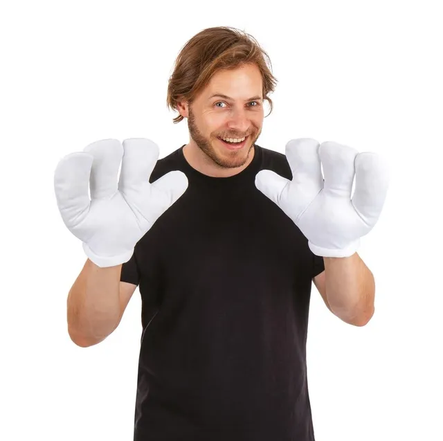 p-tit-clown-riesen-handschuhe-wei-erwachsene-einheitsgr-e image 1