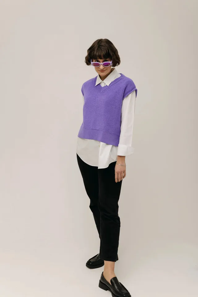 lotta-ludwigson-svea-sweater-vest-bright-lavender image 1