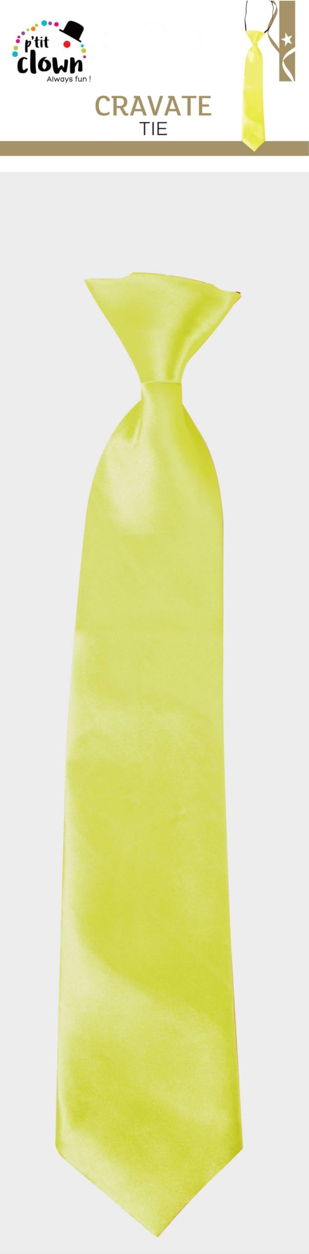 ptit-clown-krawatte-mit-gummizug-erwachsene-neongelb-uni image 6