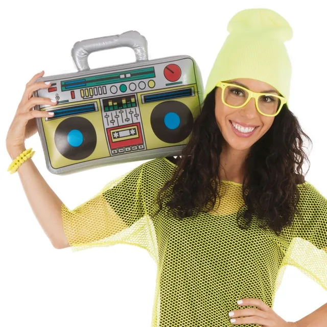 p-tit-clown-22681-boombox-aufblasbar-grau-retro-accessoire image 1