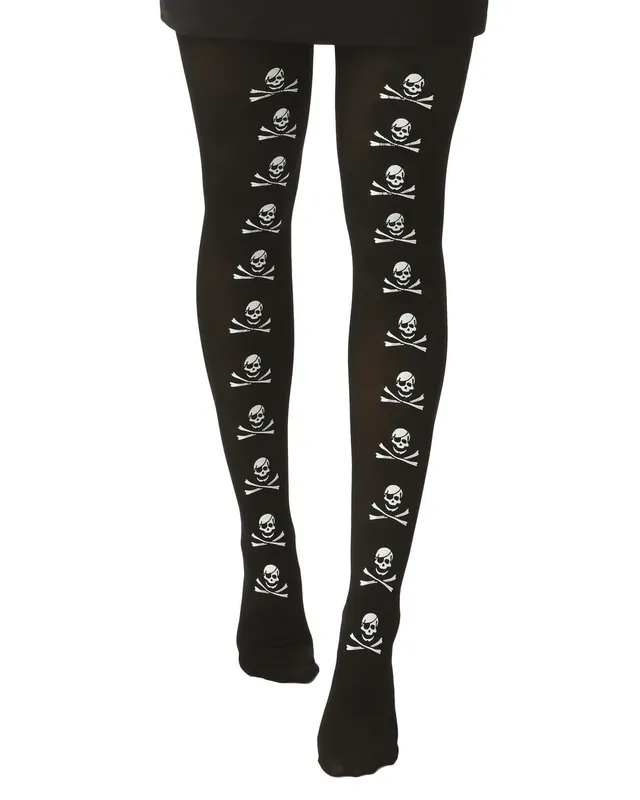 p-clown-halloween-strumpfhose-damen-skelett-day-of-the-dead-blutflecken-flederm- image 1