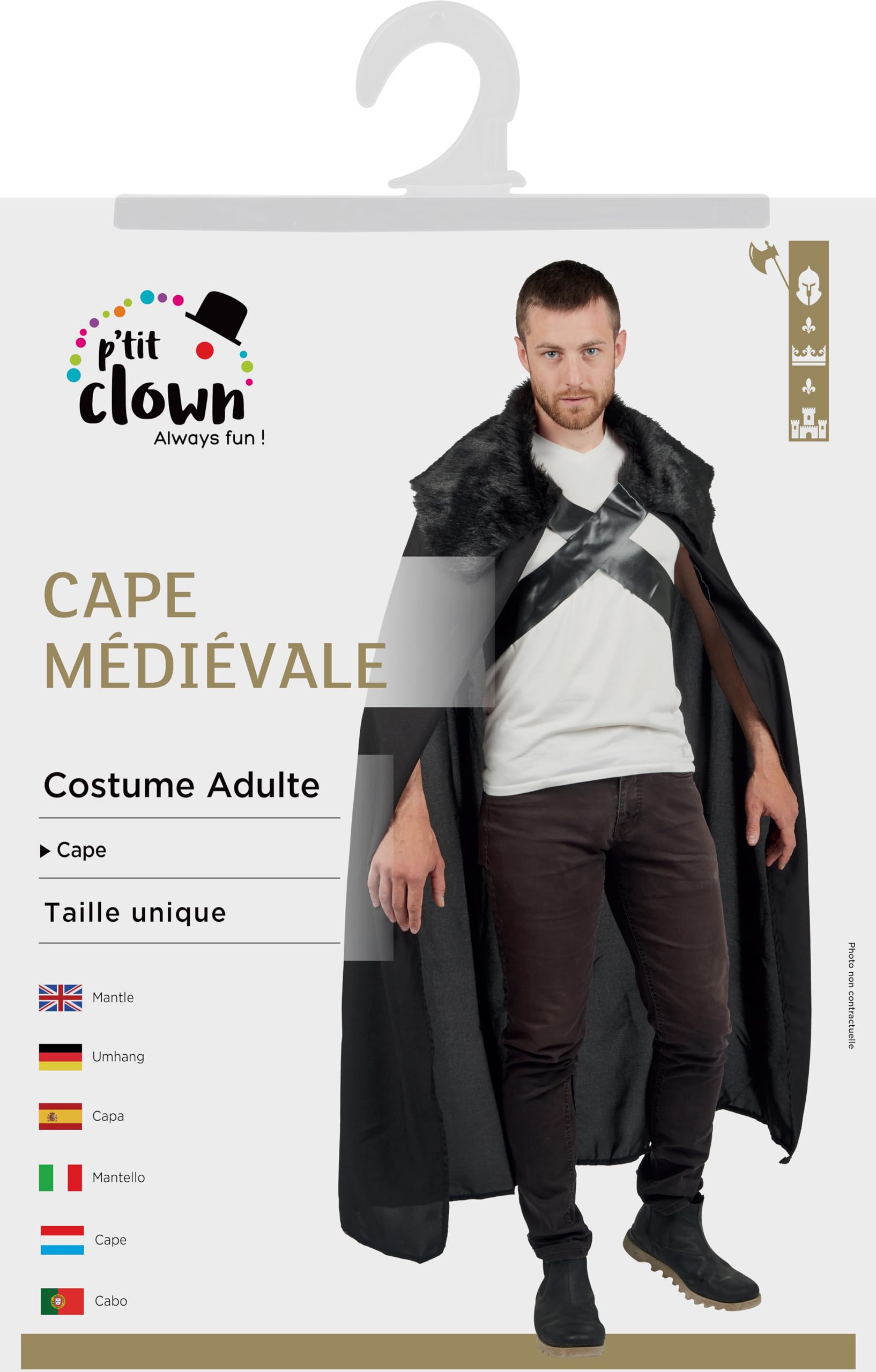 ptit-clown-44185-cape-schwarz-einheitsgr-e-mittelalter image 5